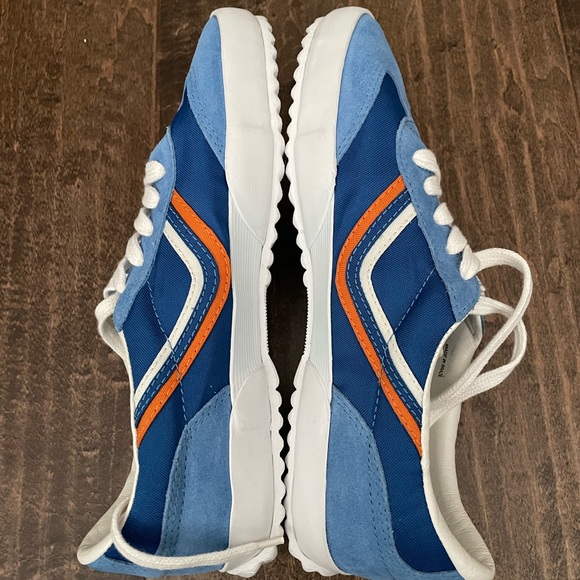 Tory Sport Chevron Stripe Leather, Suede, Canvas Tennis Shoe. Size 8. New. - Picture 4 of 5